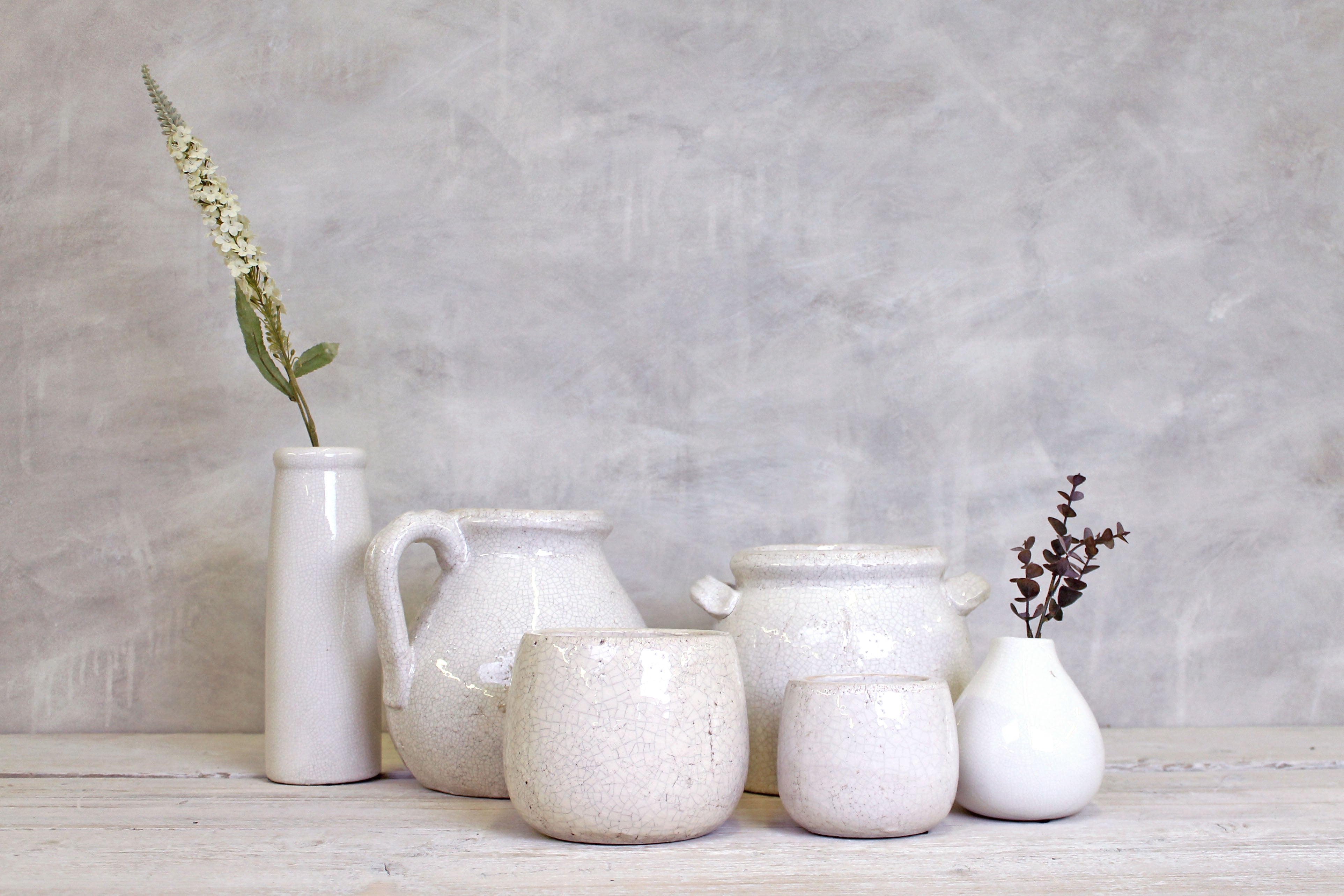 Crackle Glaze Pot with Handles