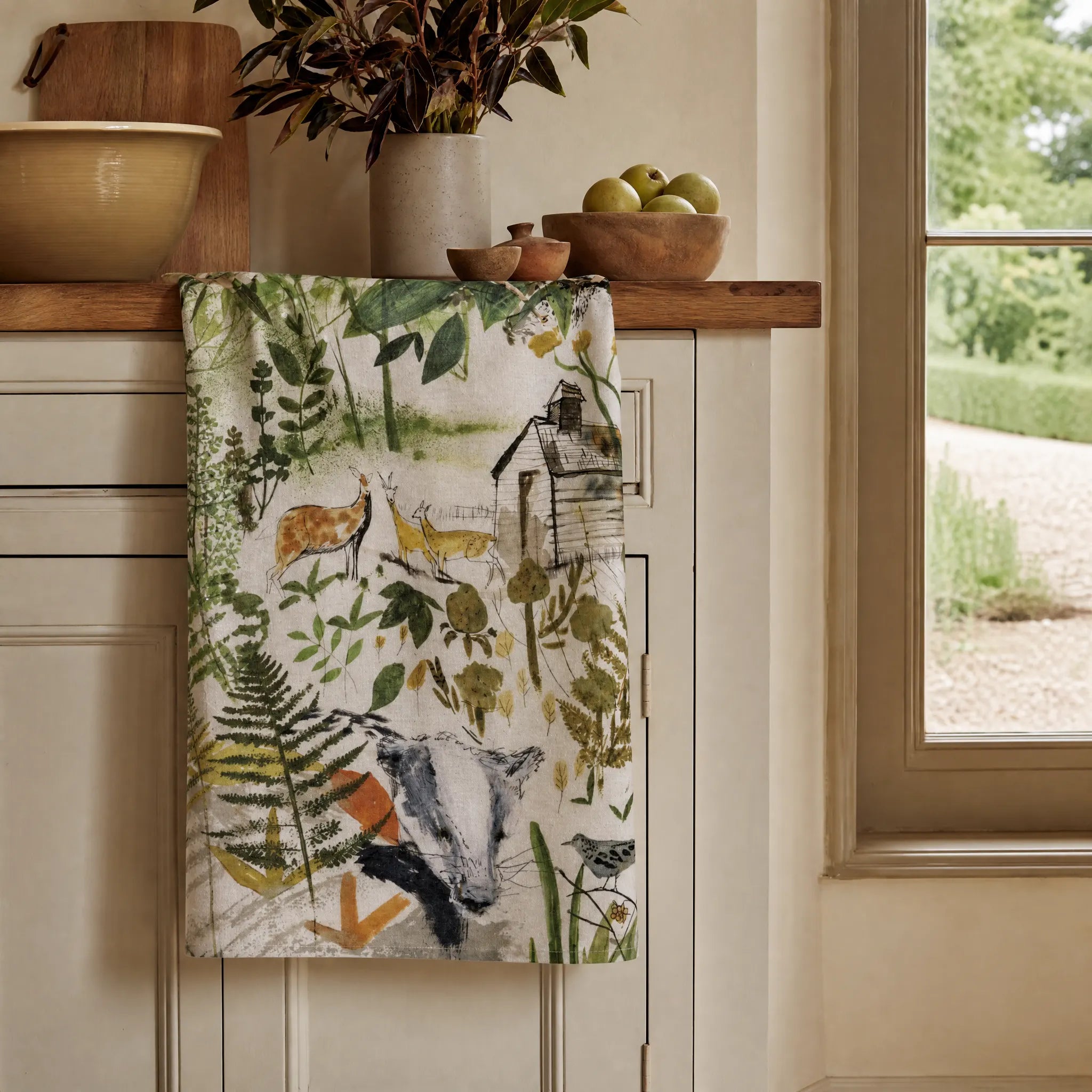 Sam Wilson In The Woods Tea Towel