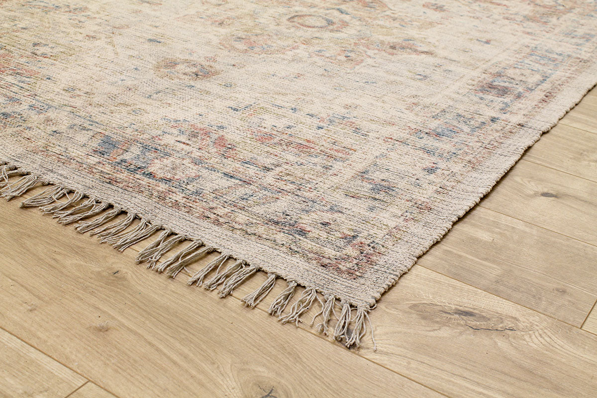 White Rose Cotton Chenille Rug