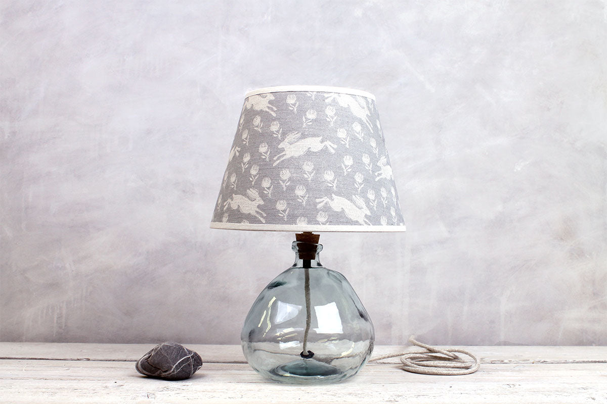 Recycled Glass Balloon Lamp - Clear