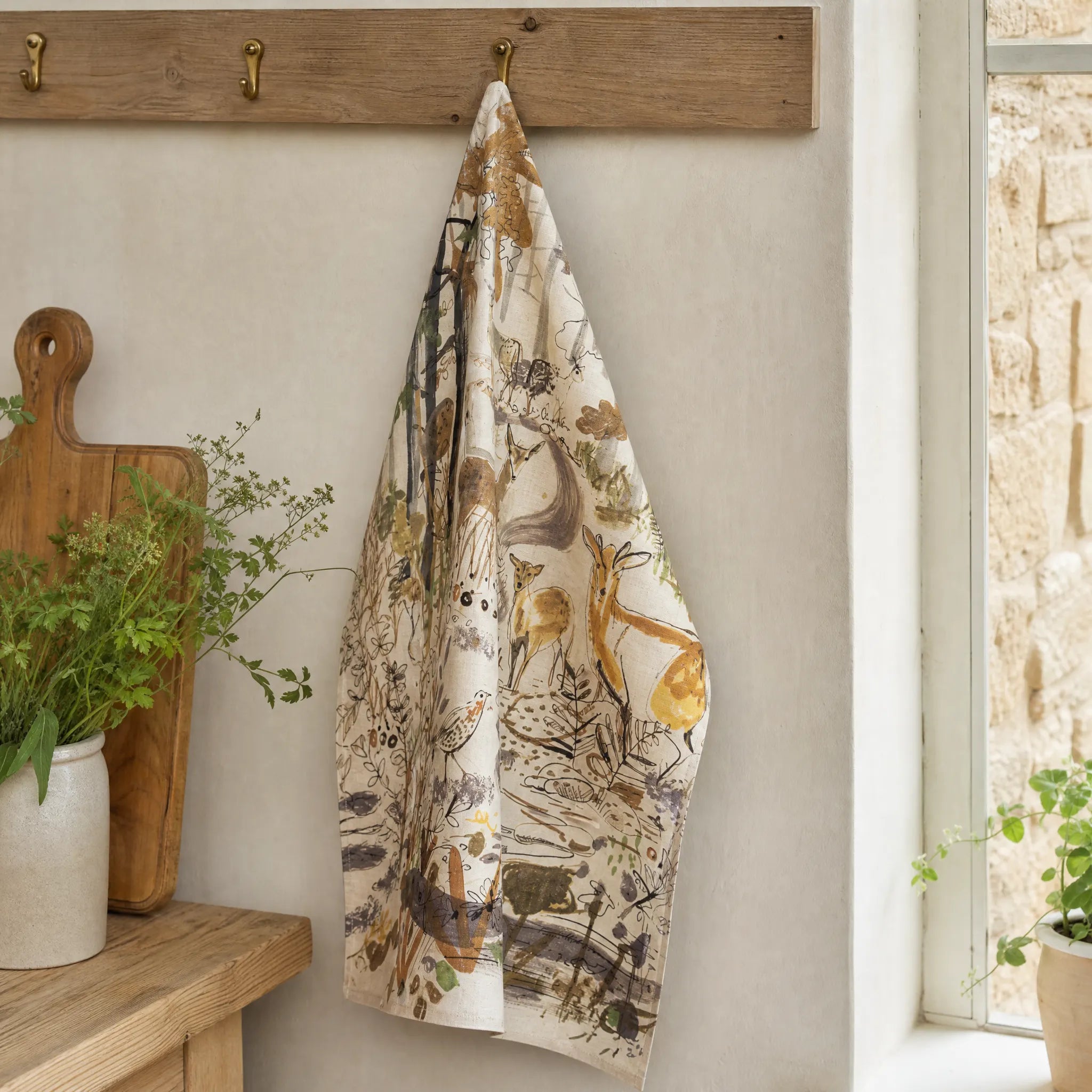 Sam Wilson Muntjac Tea Towel