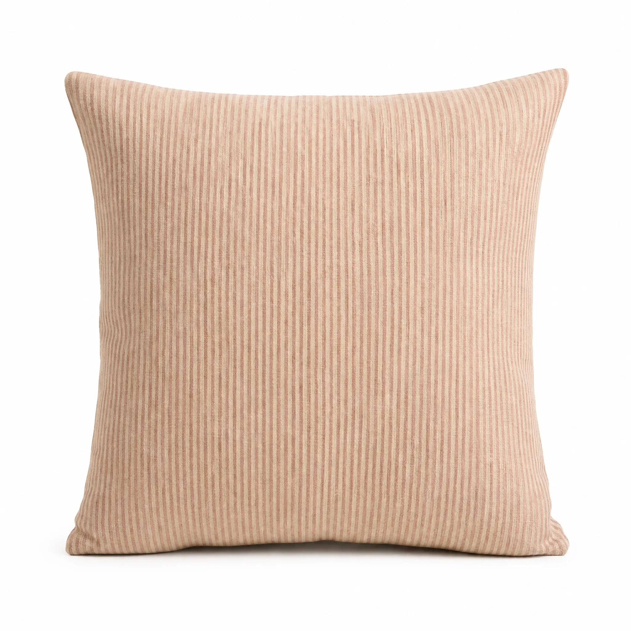 Sam Wilson Pink Stripe Square Linen Cushion