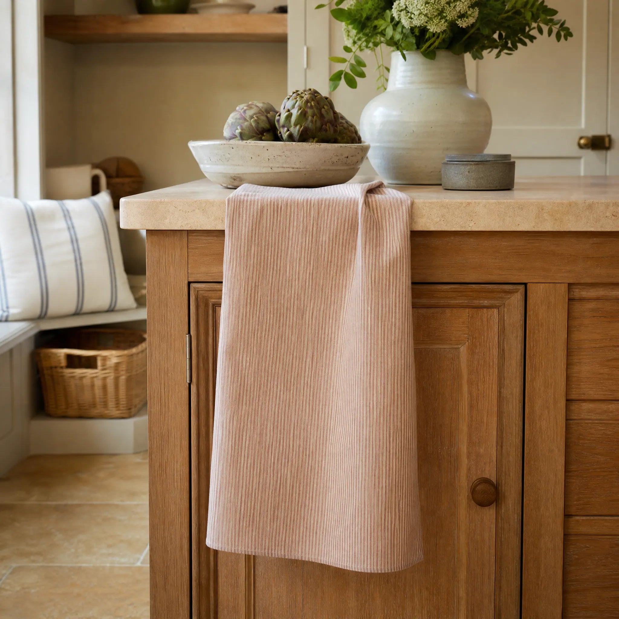 Sam Wilson Pink Stripe Tea Towel