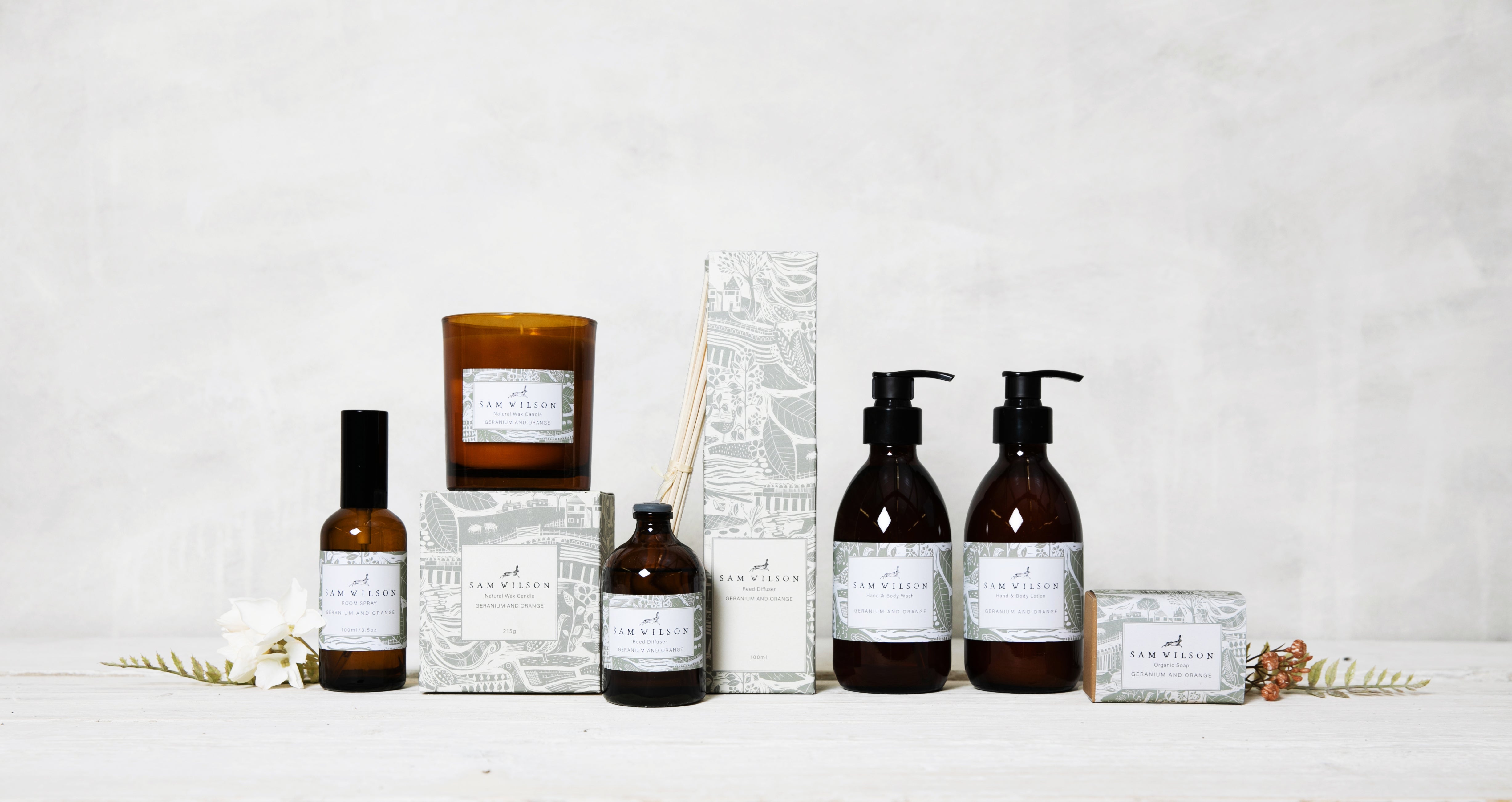 Sam Wilson Geranium and Orange Hand & Body Set