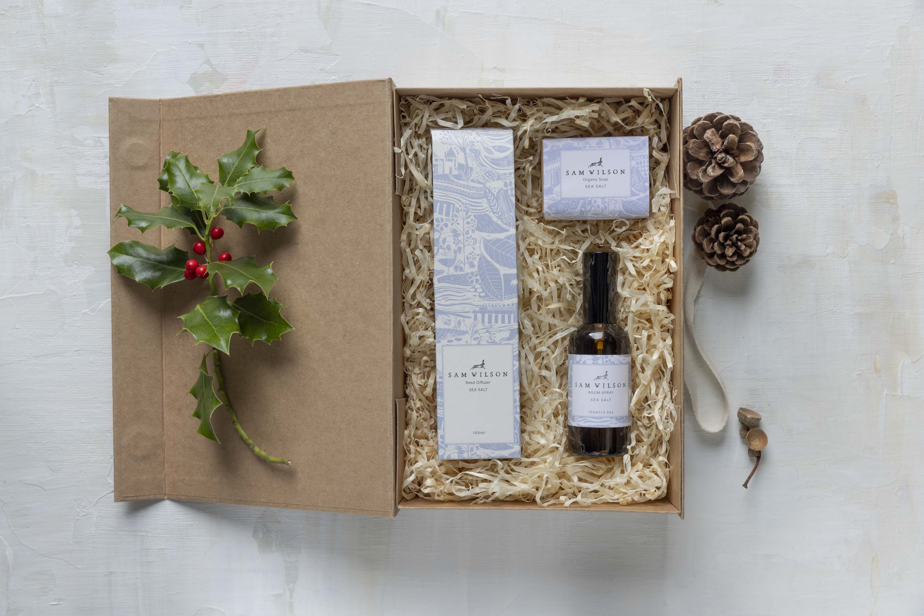 Sam Wilson Sea Salt Diffuser, Soap and Room Spray Gift Set