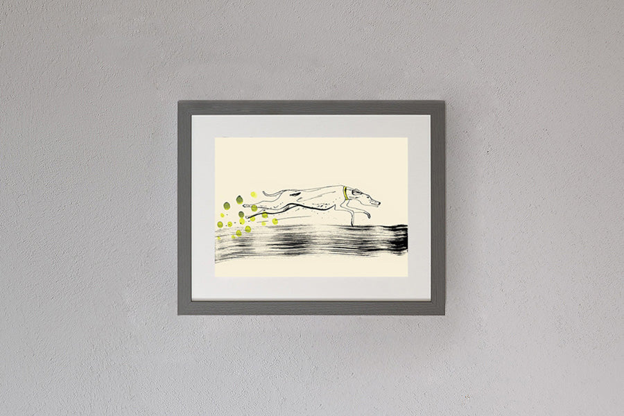 Framed Sam Wilson Fast Dog Print