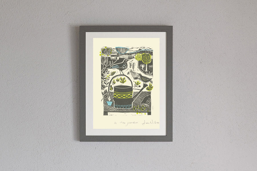 Framed Sam Wilson In The Garden Print