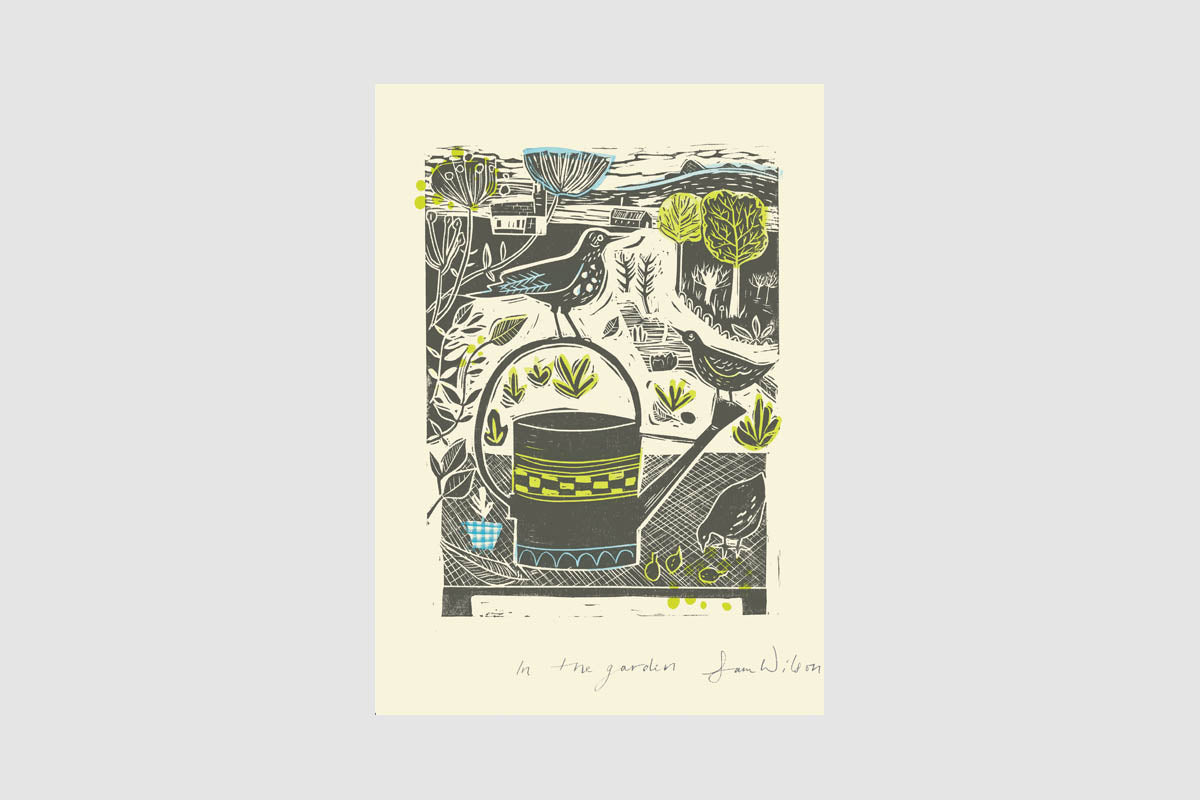 Framed Sam Wilson In The Garden Print