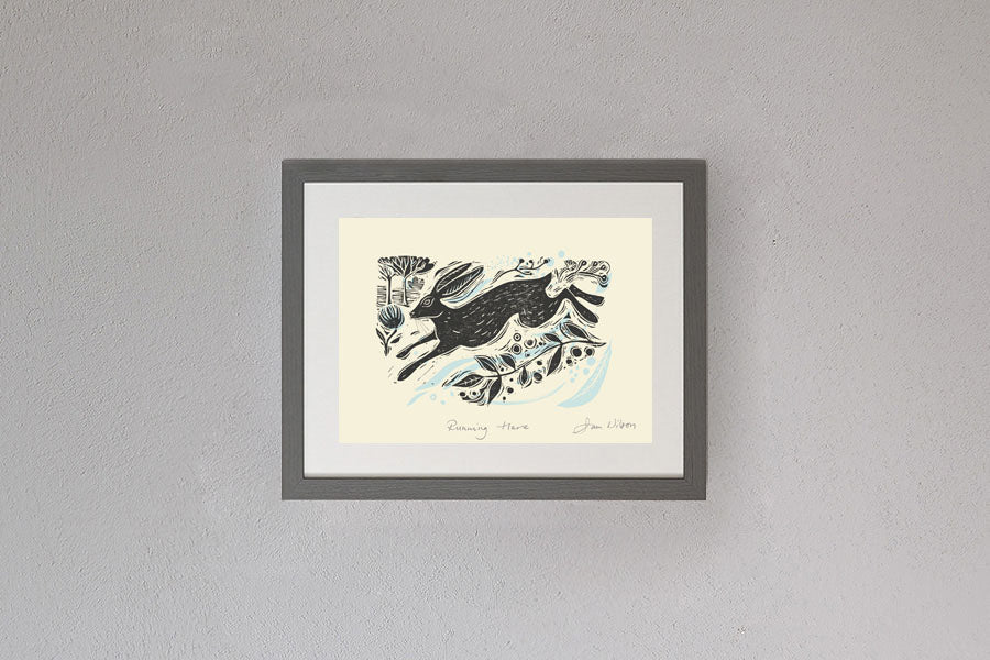 Framed Sam Wilson Running Hare Print