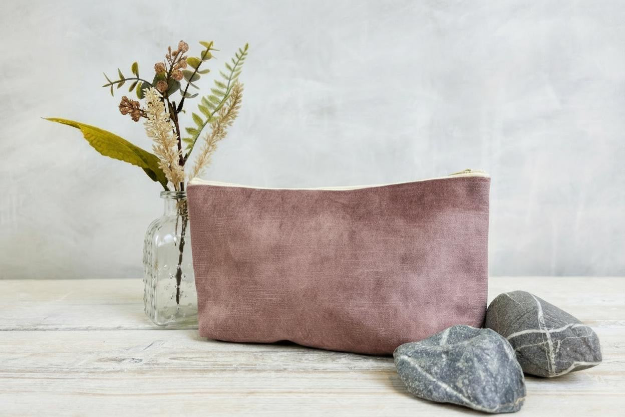 Sam Wilson Dusky Pink Velvet Washbag