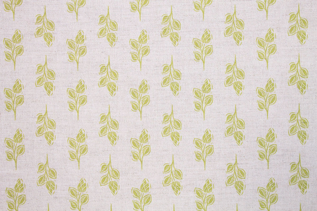 Sam Wilson Green Flora Linen Fabric