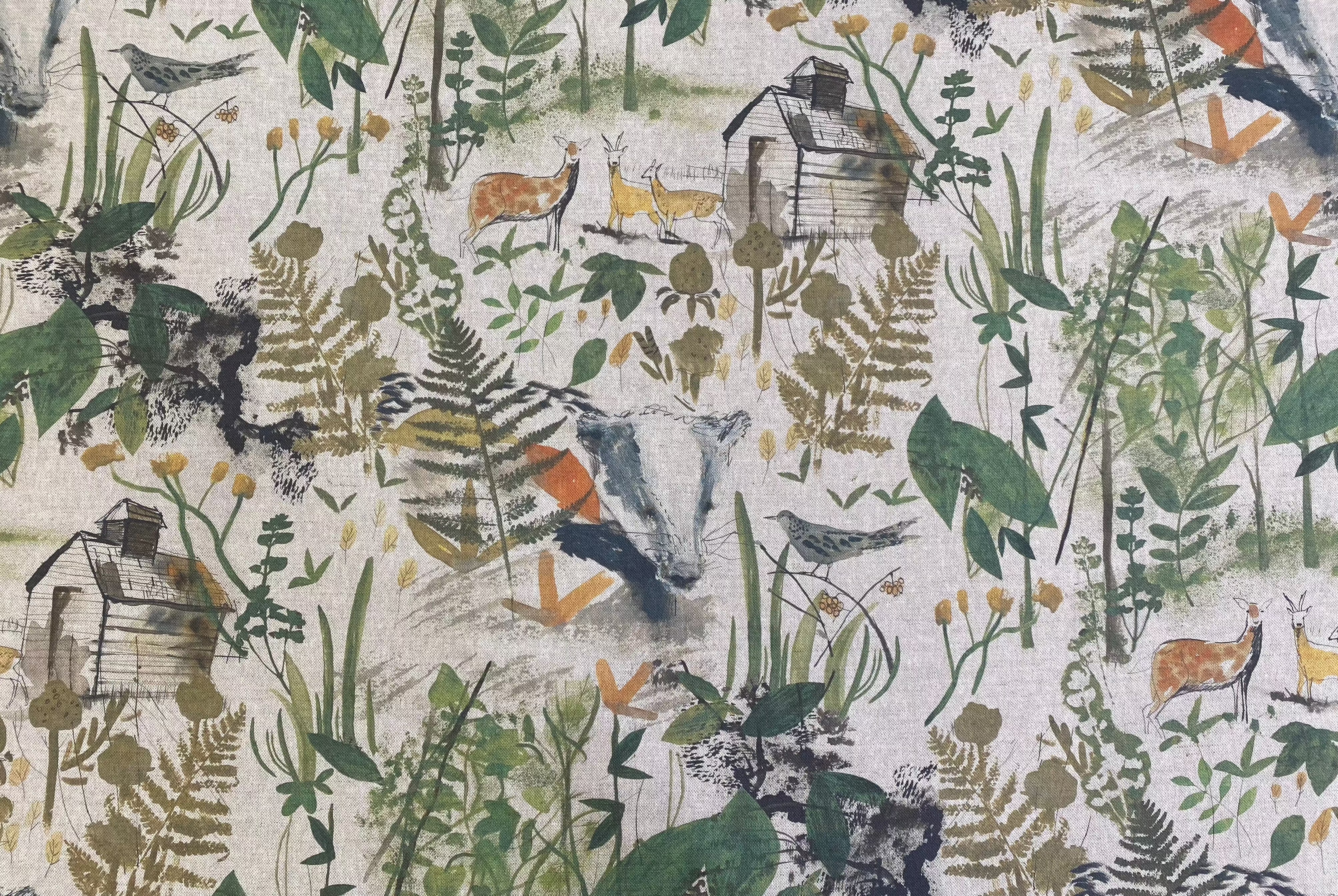 Sam Wilson In The Woods Linen Fabric