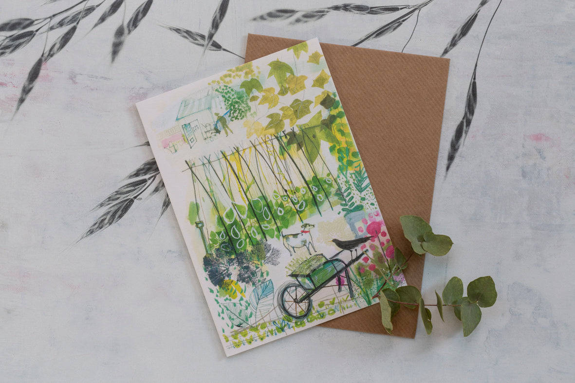 Sam Wilson The Dog & The Blackbird Greetings Card