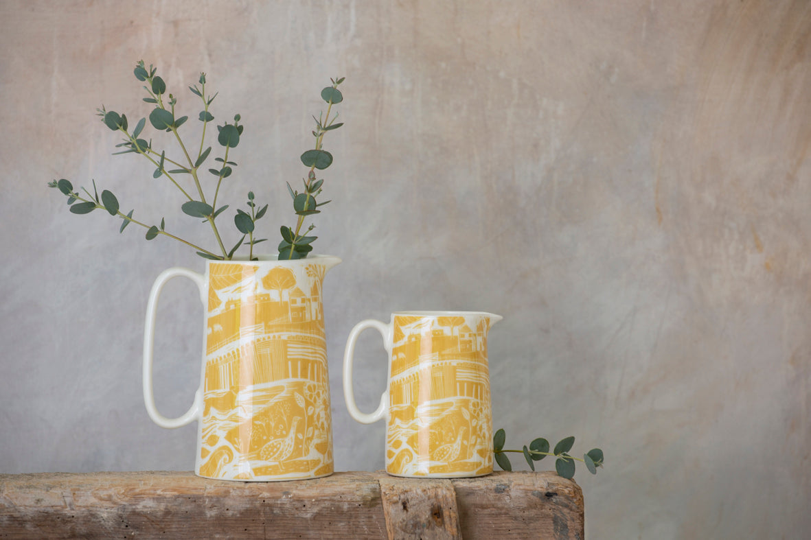 Sam Wilson Through The Fields Ochre Jug