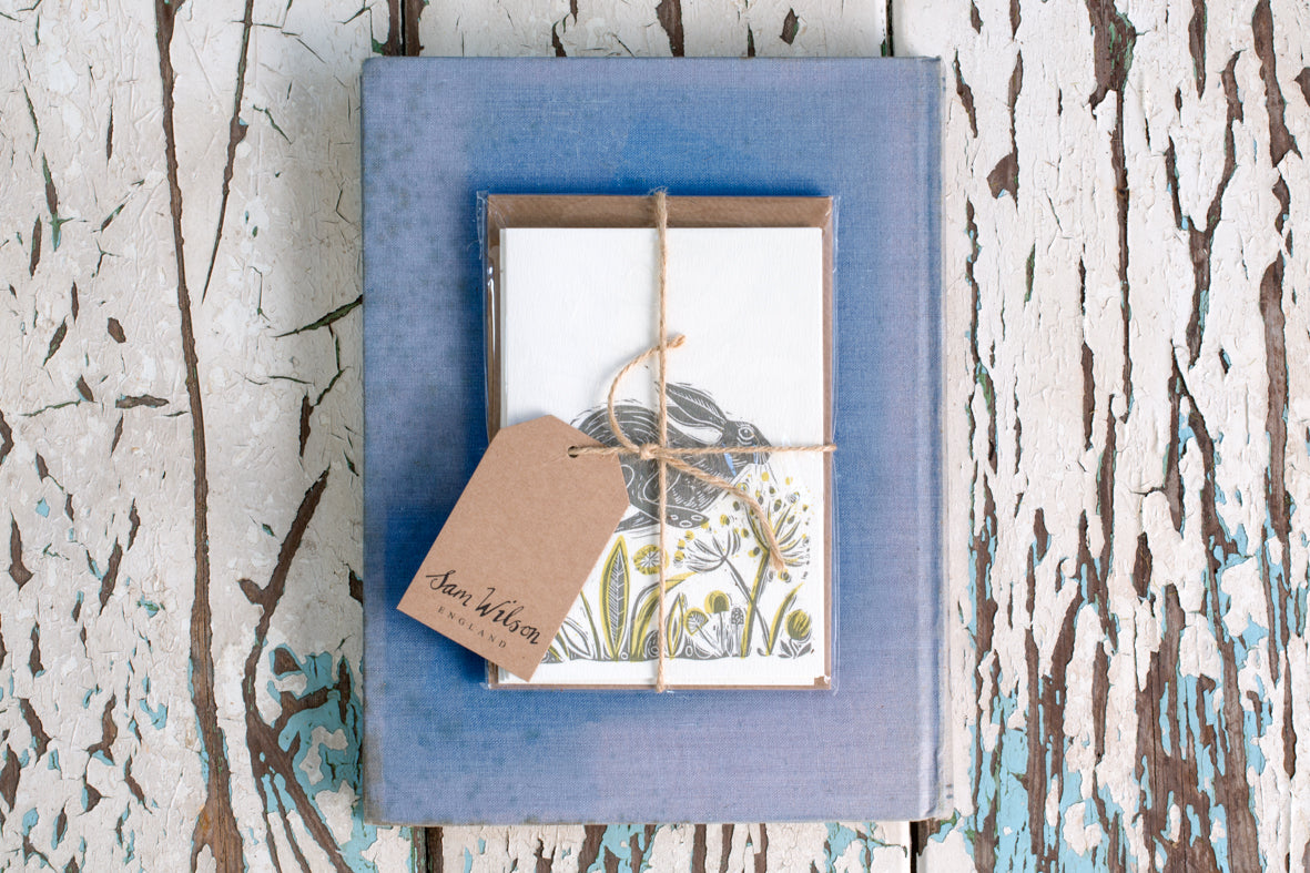 Sam Wilson Headlong Hare Notecard set