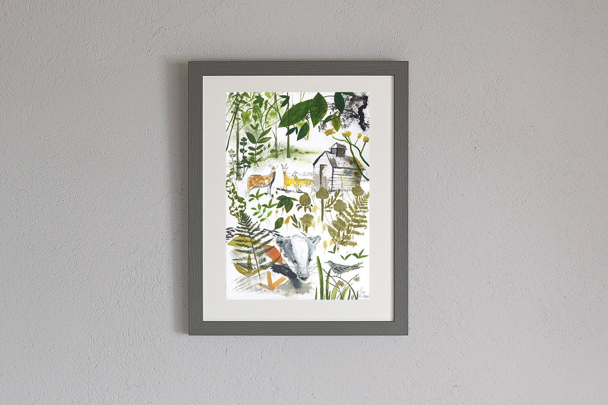 Framed Sam Wilson In The Woods Print