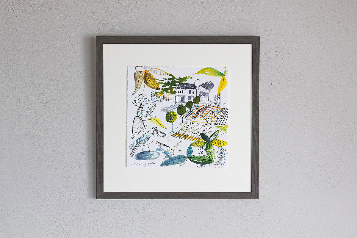 Framed Sam Wilson Kitchen Garden Print
