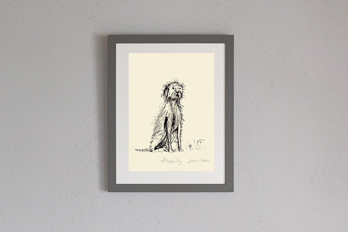 Framed Sam Wilson Shaggy Dog Print
