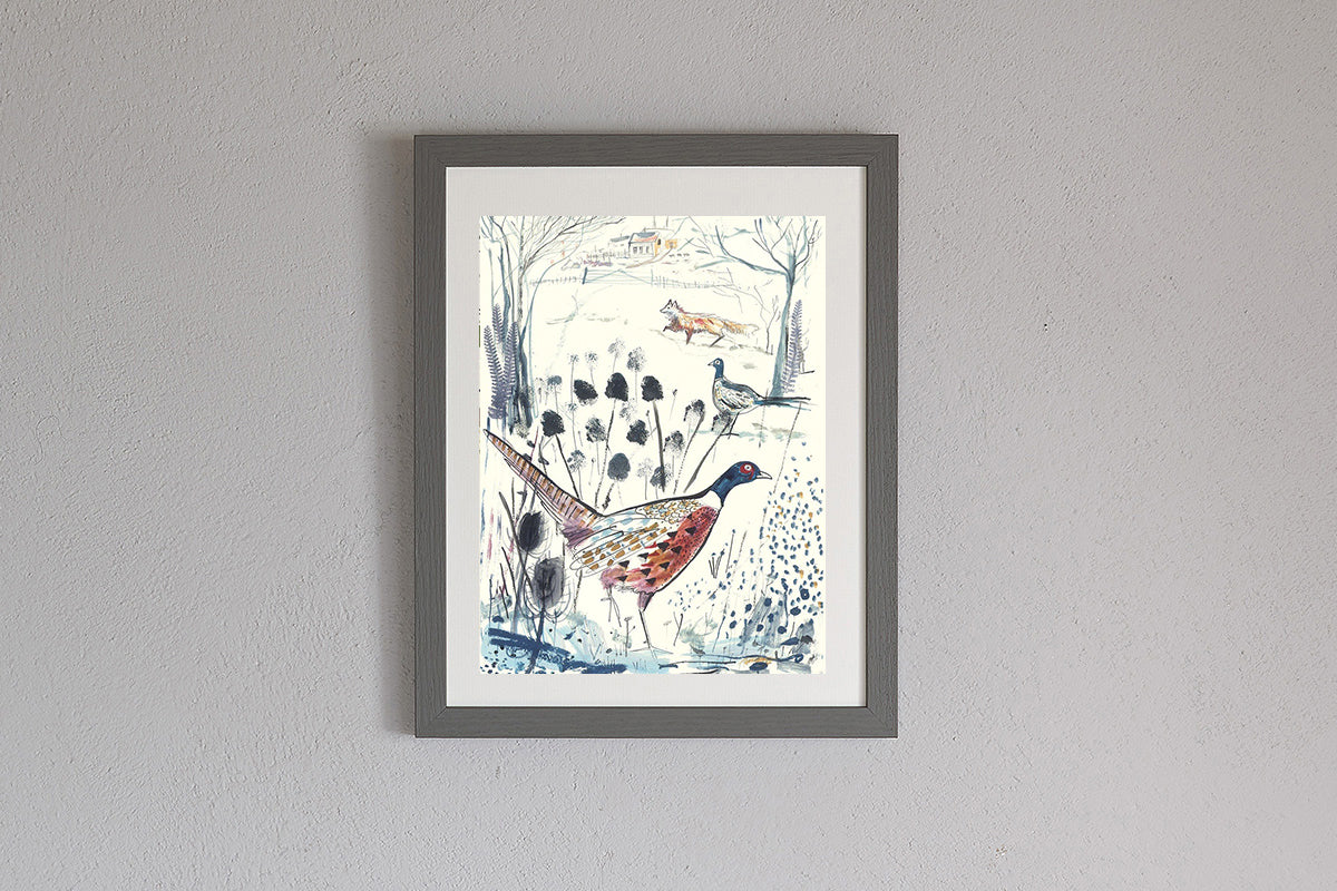 Framed Sam Wilson The Pheasant & The Fox Print