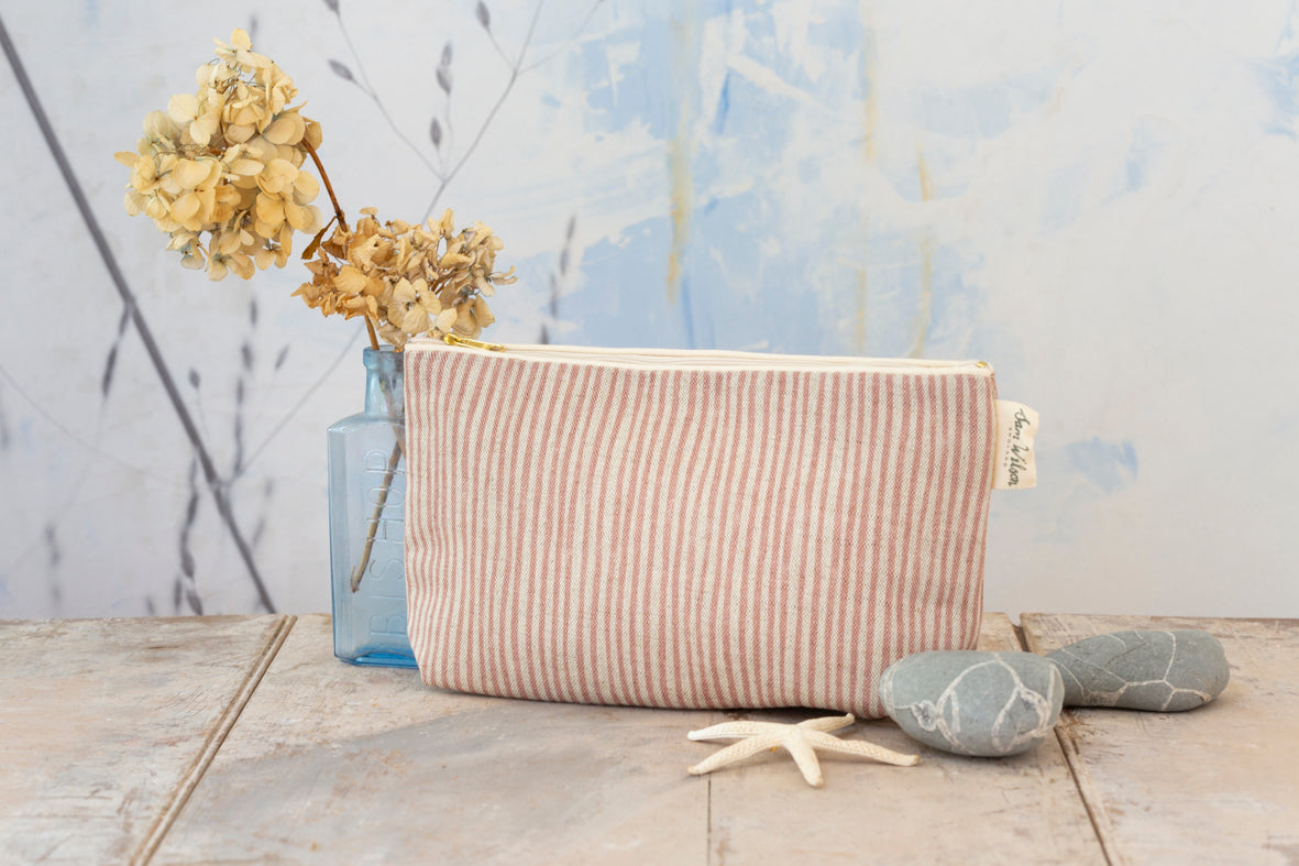 Sam Wilson Pink Stripe Washbag