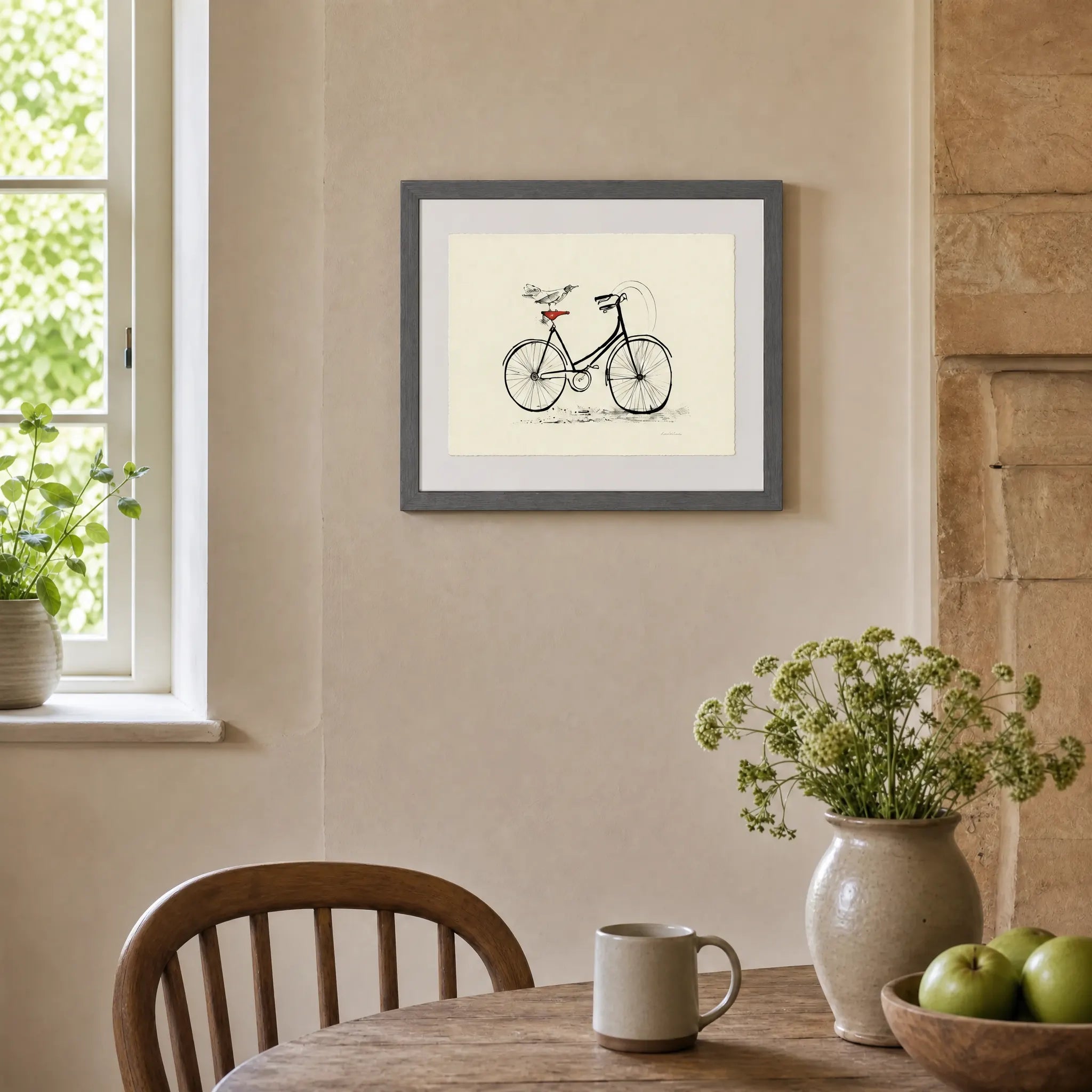 Sam Wilson Bird On Bike Print