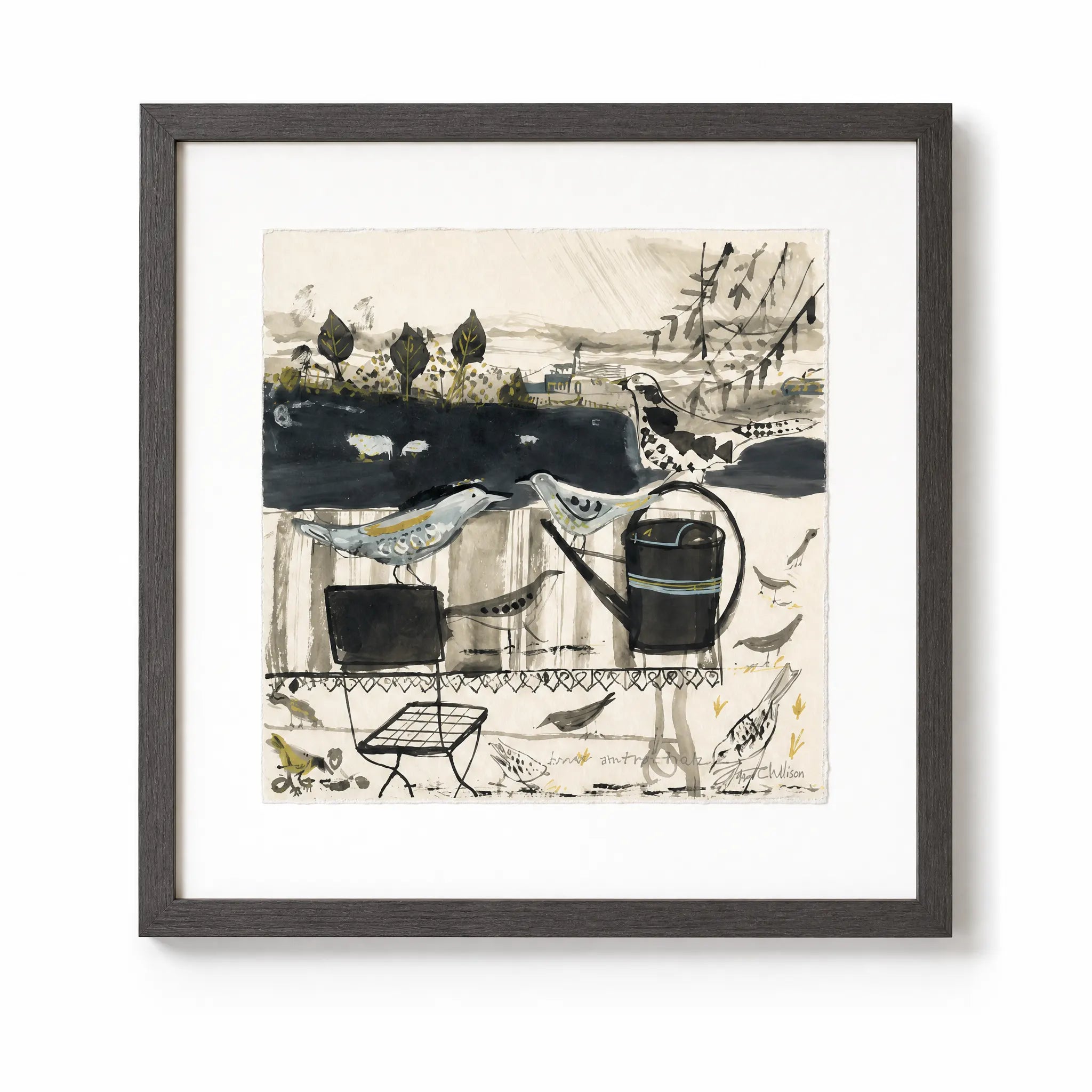 Sam Wilson Birds On The Table Print