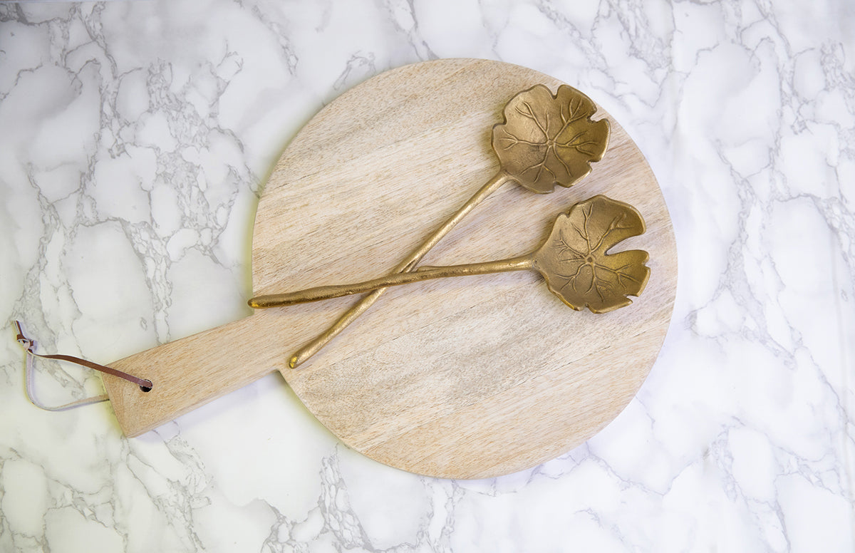 Salad Servers - Brushed Gold