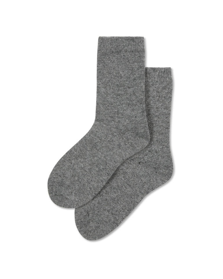 Cosy Cashmere Blend Short Sock - Marl Grey