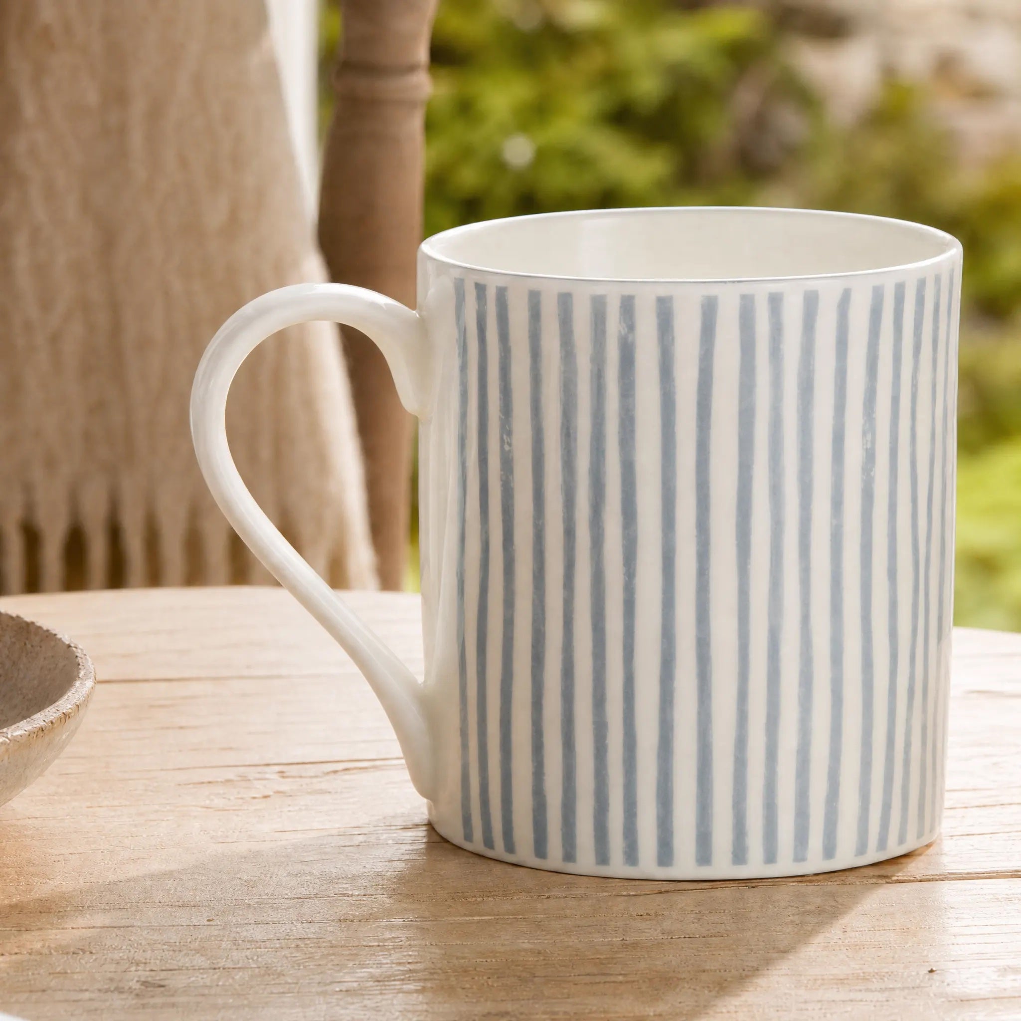 Sam Wilson Grey Striped Large Mug