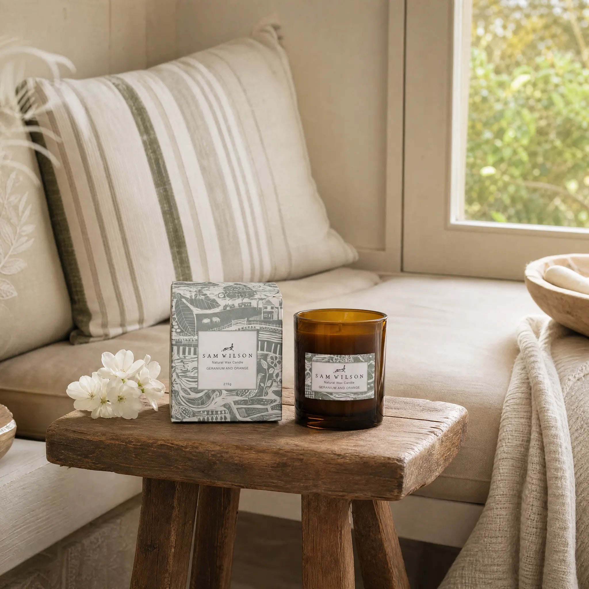 Sam Wilson Geranium and Orange Candle