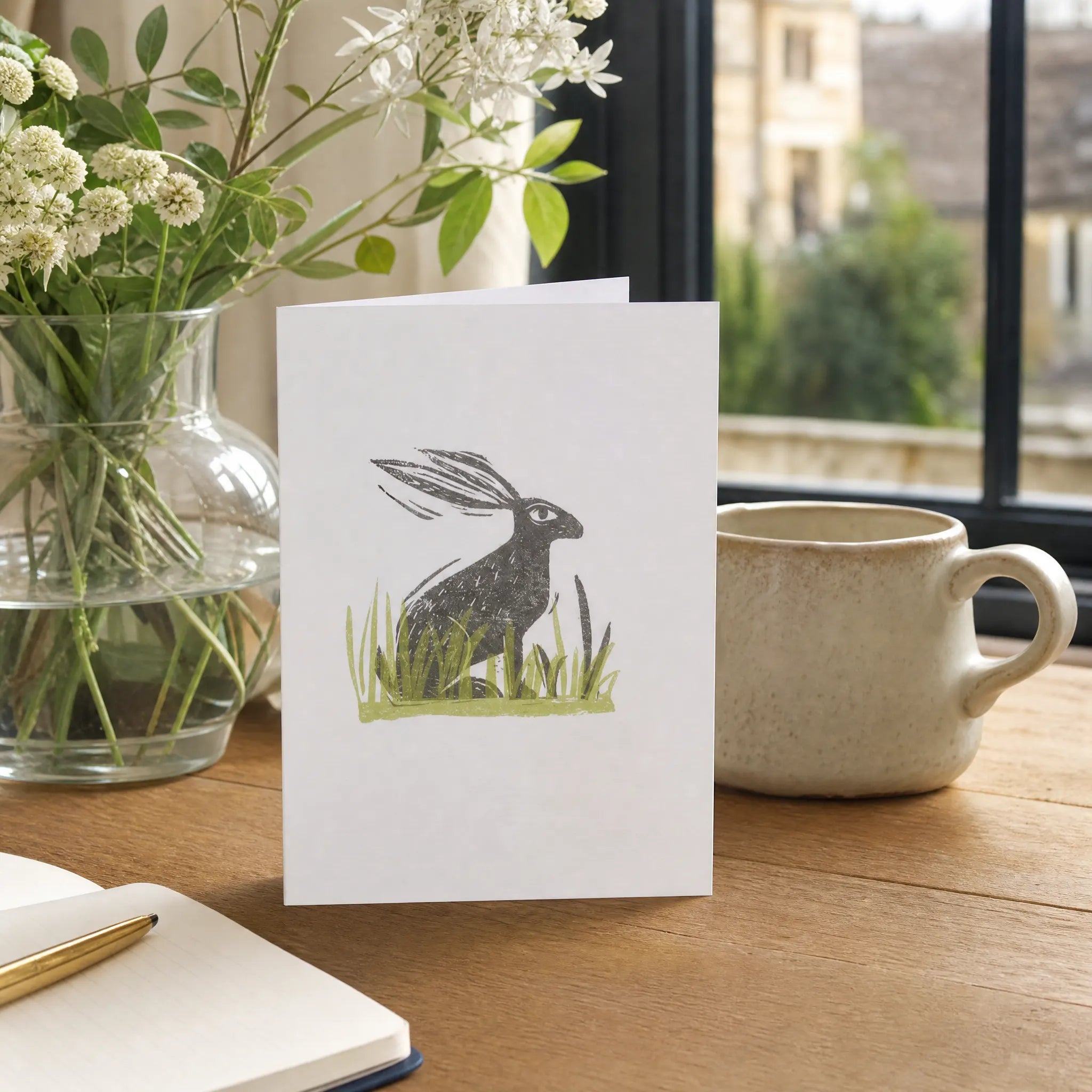 Sam Wilson Hare In The Grasses Greetings Card