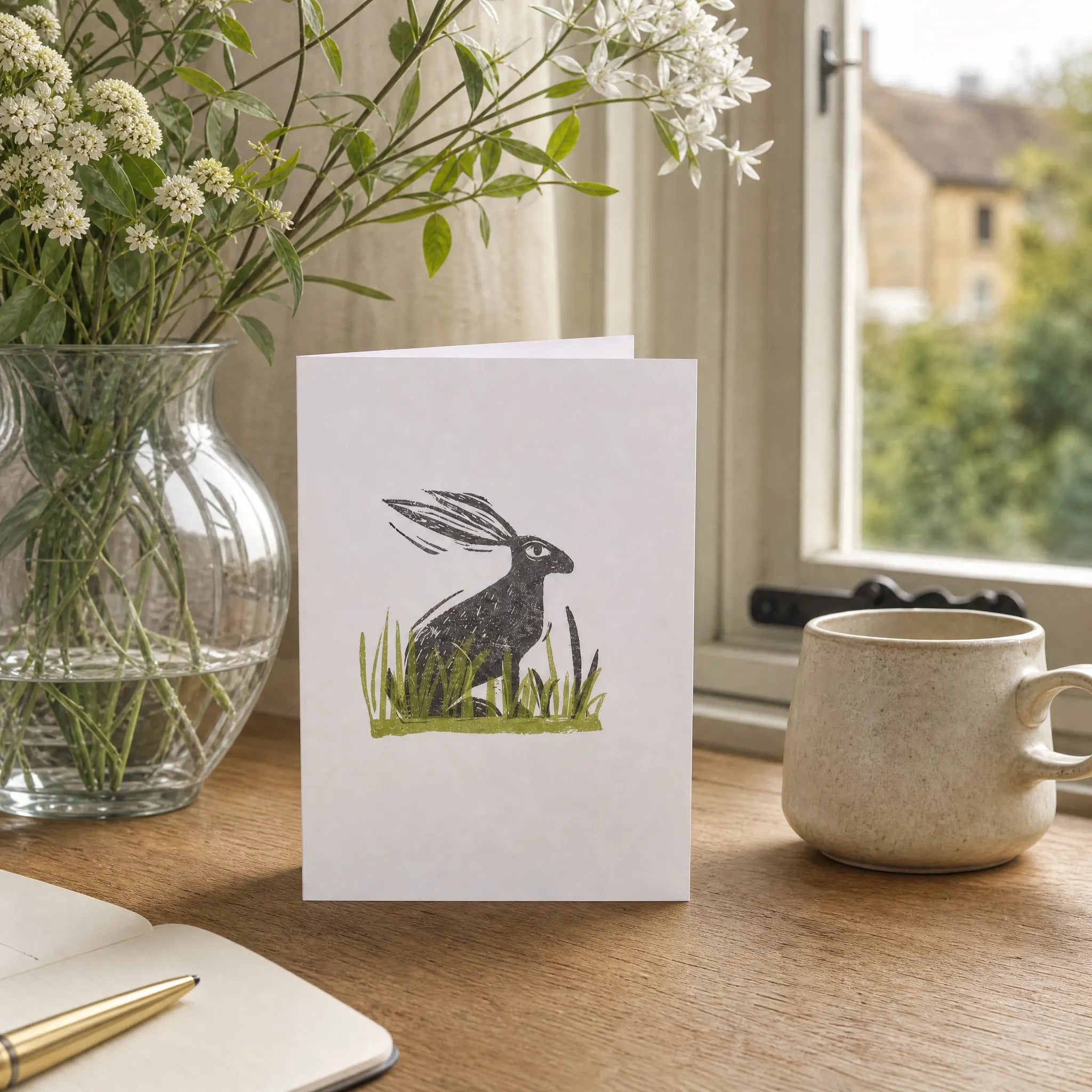 Sam Wilson Hare In The Grasses Greetings Card
