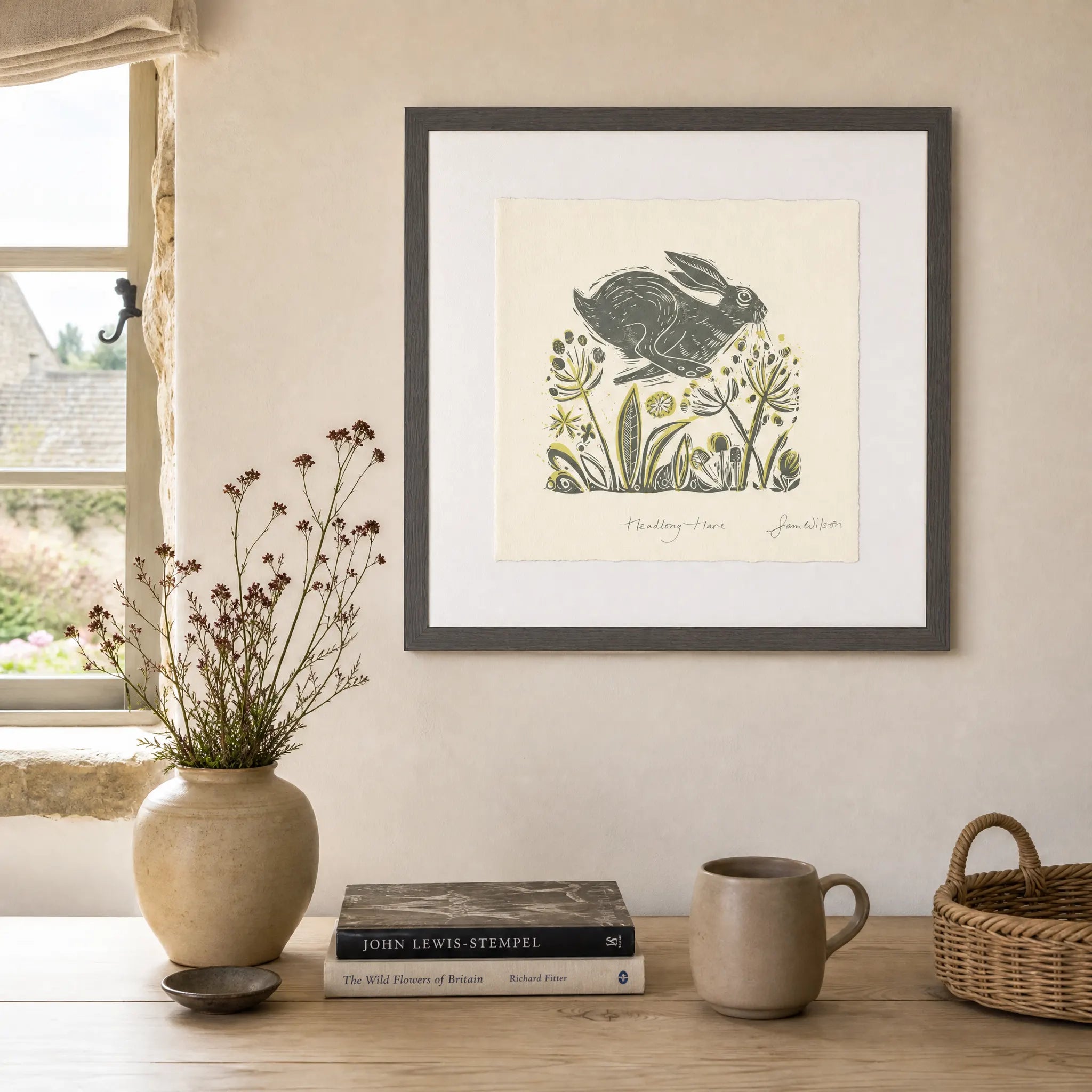 Sam Wilson Headlong Hare Print