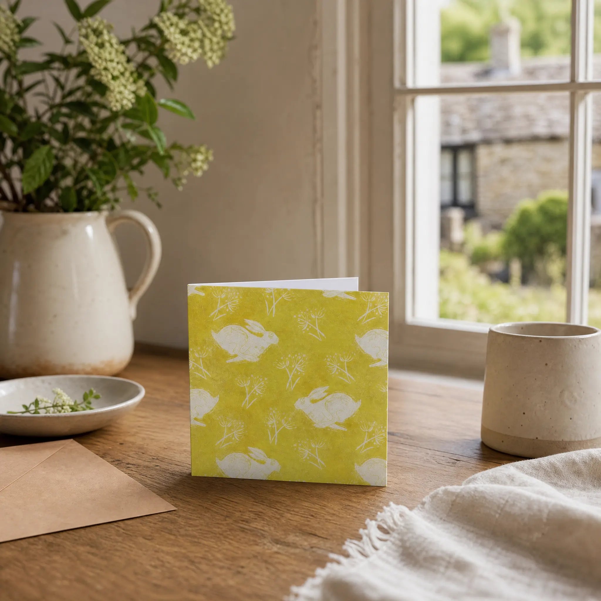 Sam Wilson Headlong Yellow Greetings Card