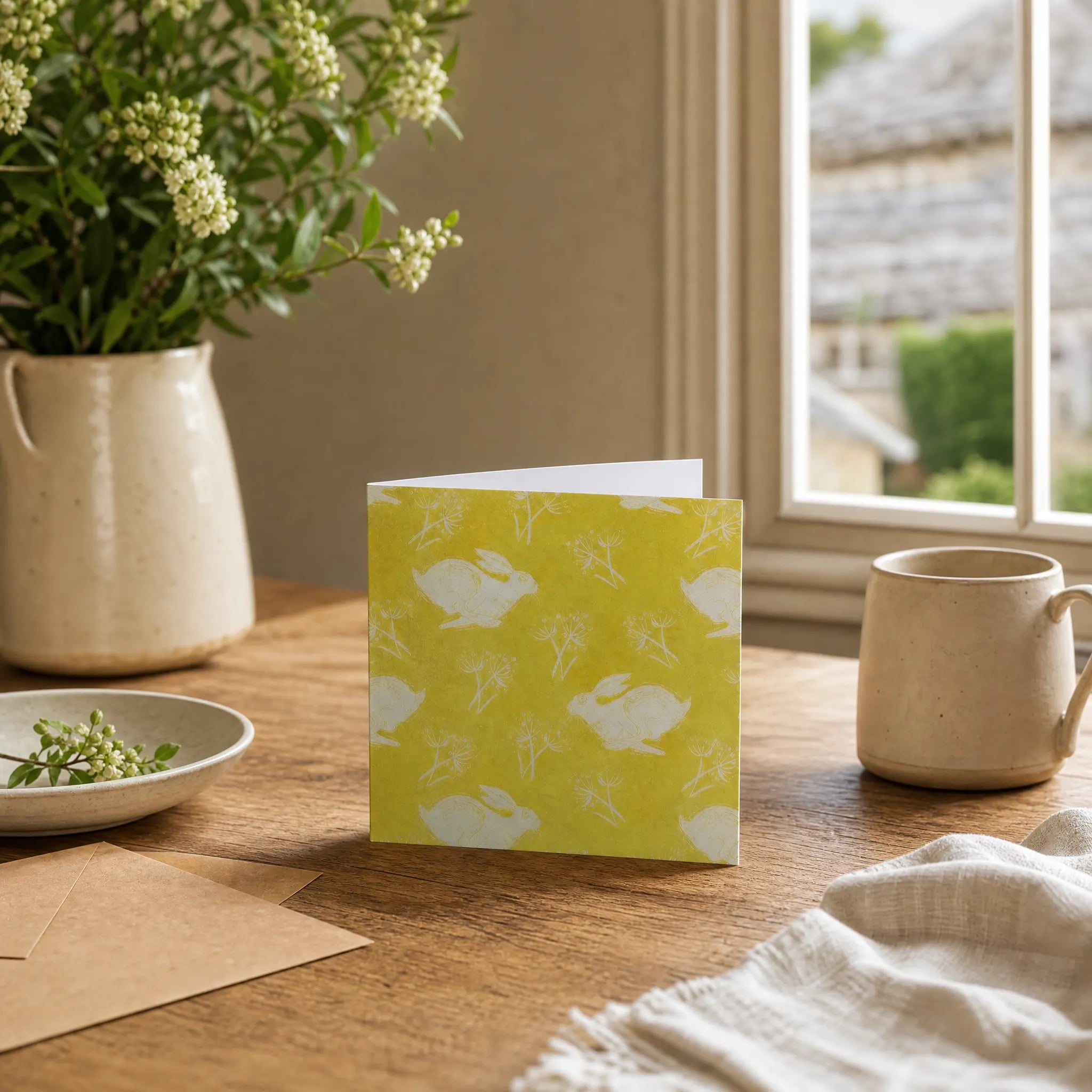 Sam Wilson Headlong Yellow Greetings Card