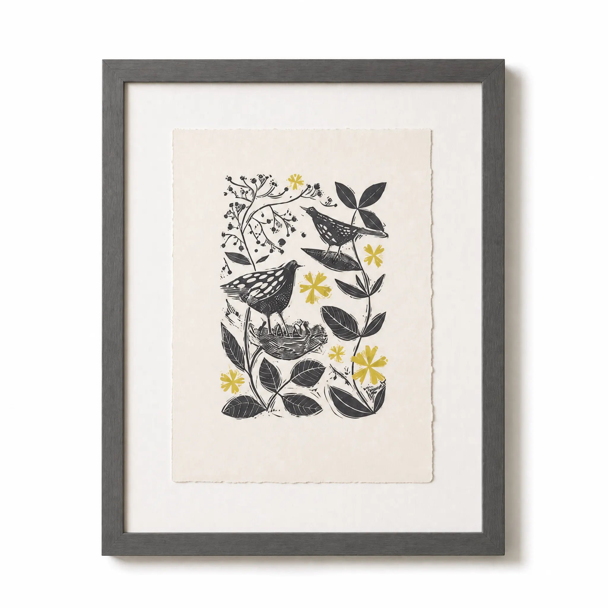 Sam Wilson Hedgerow Linocut Print