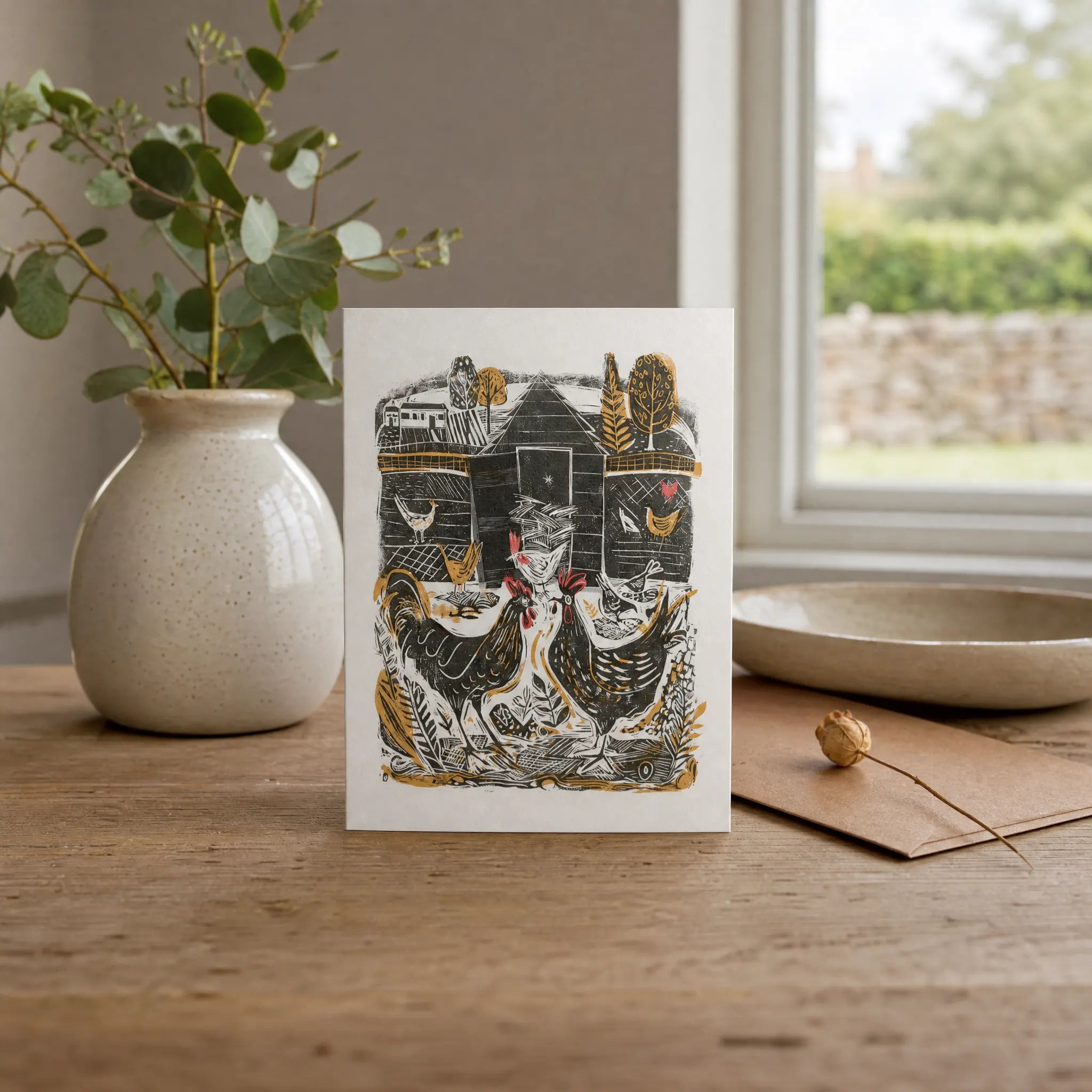 Sam Wilson Hen House Greetings Card