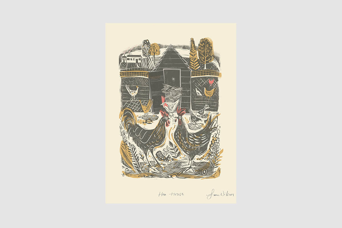 Sam Wilson Hen House Print - Unframed