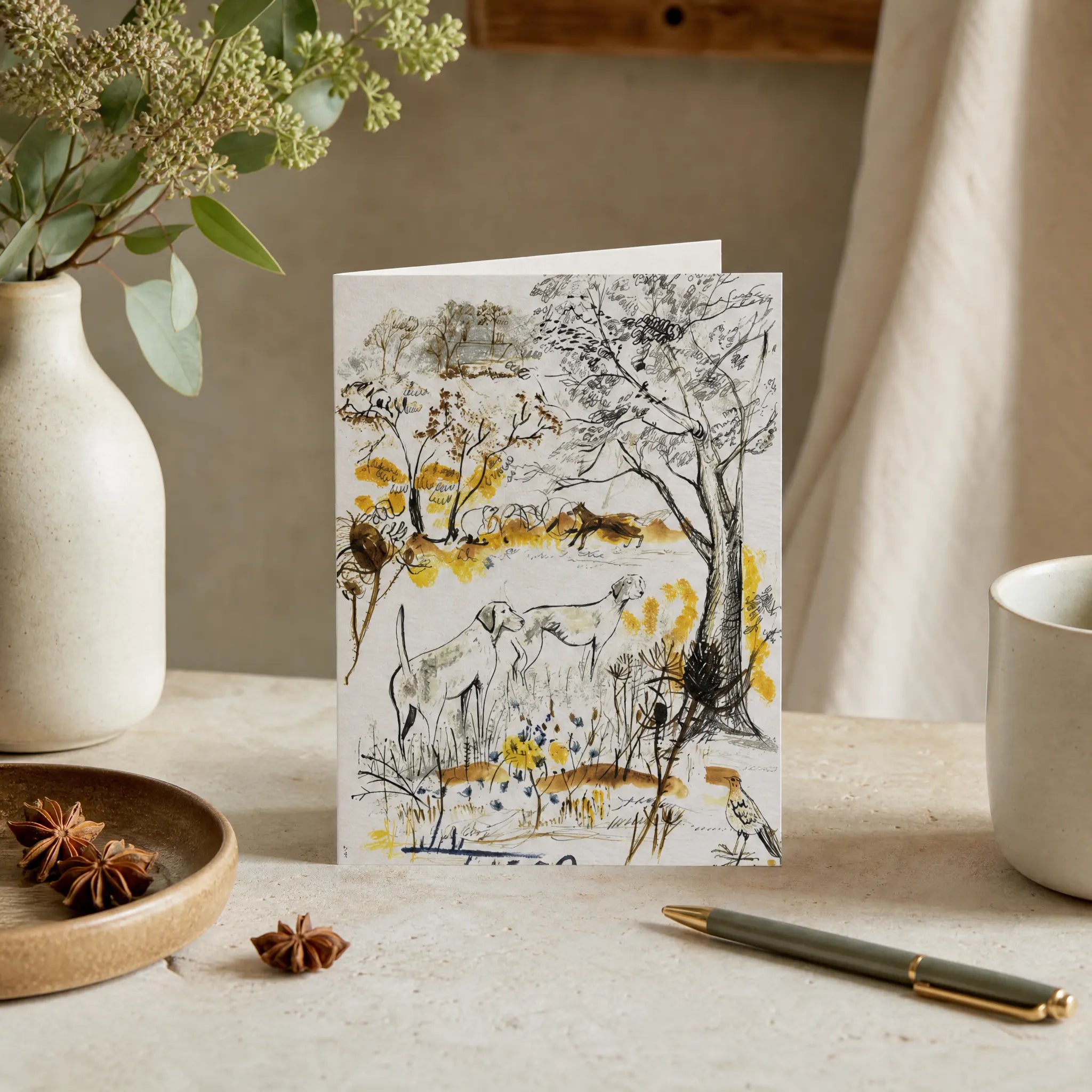 Sam Wilson Hounds Greetings Card