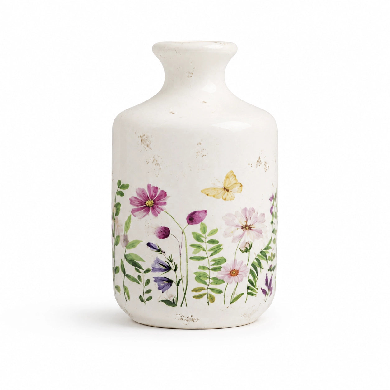 Floral Motif Bottle Vase