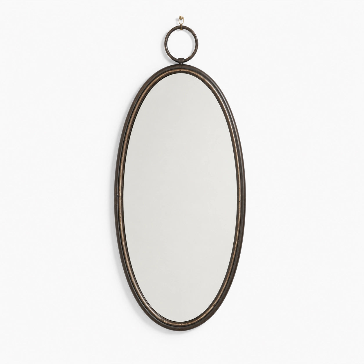 Oval Mirror with Large Hoop