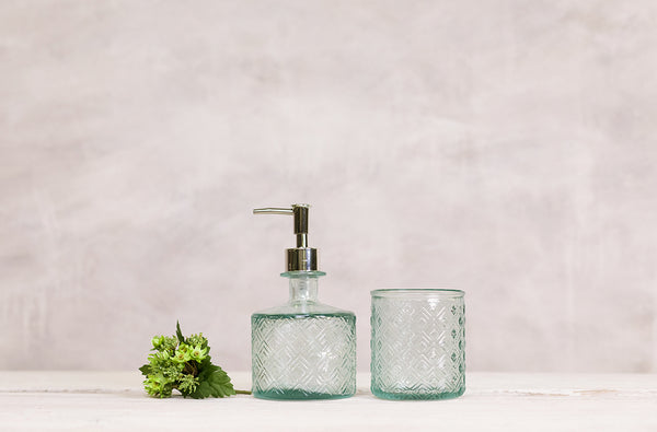 Recycled Glass Bathroom Set - Natural