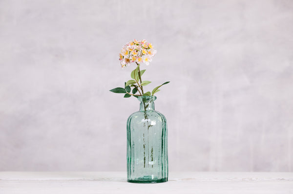 Recycled Glass Ripple Vase - Natural