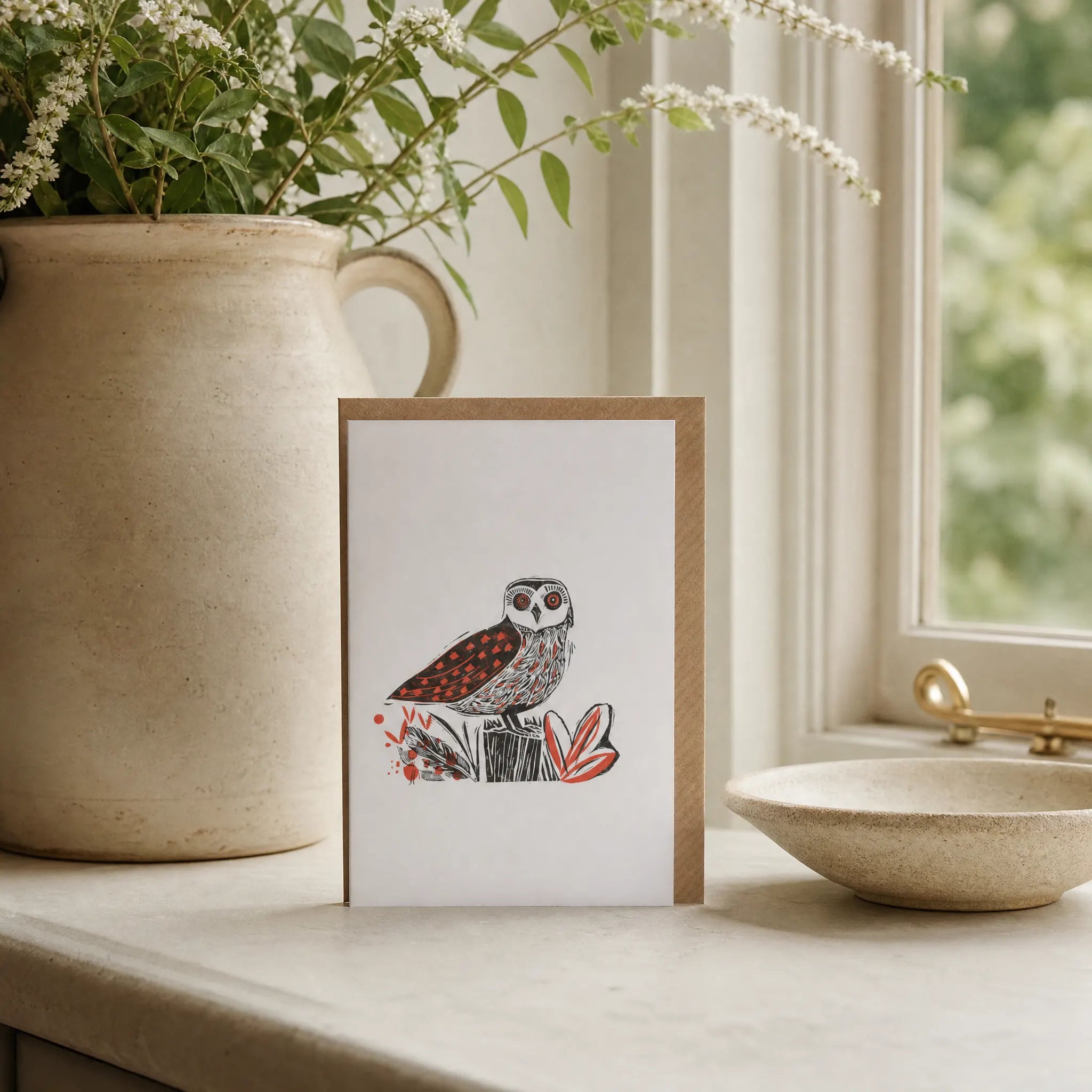 Sam Wilson Owl Greetings Card