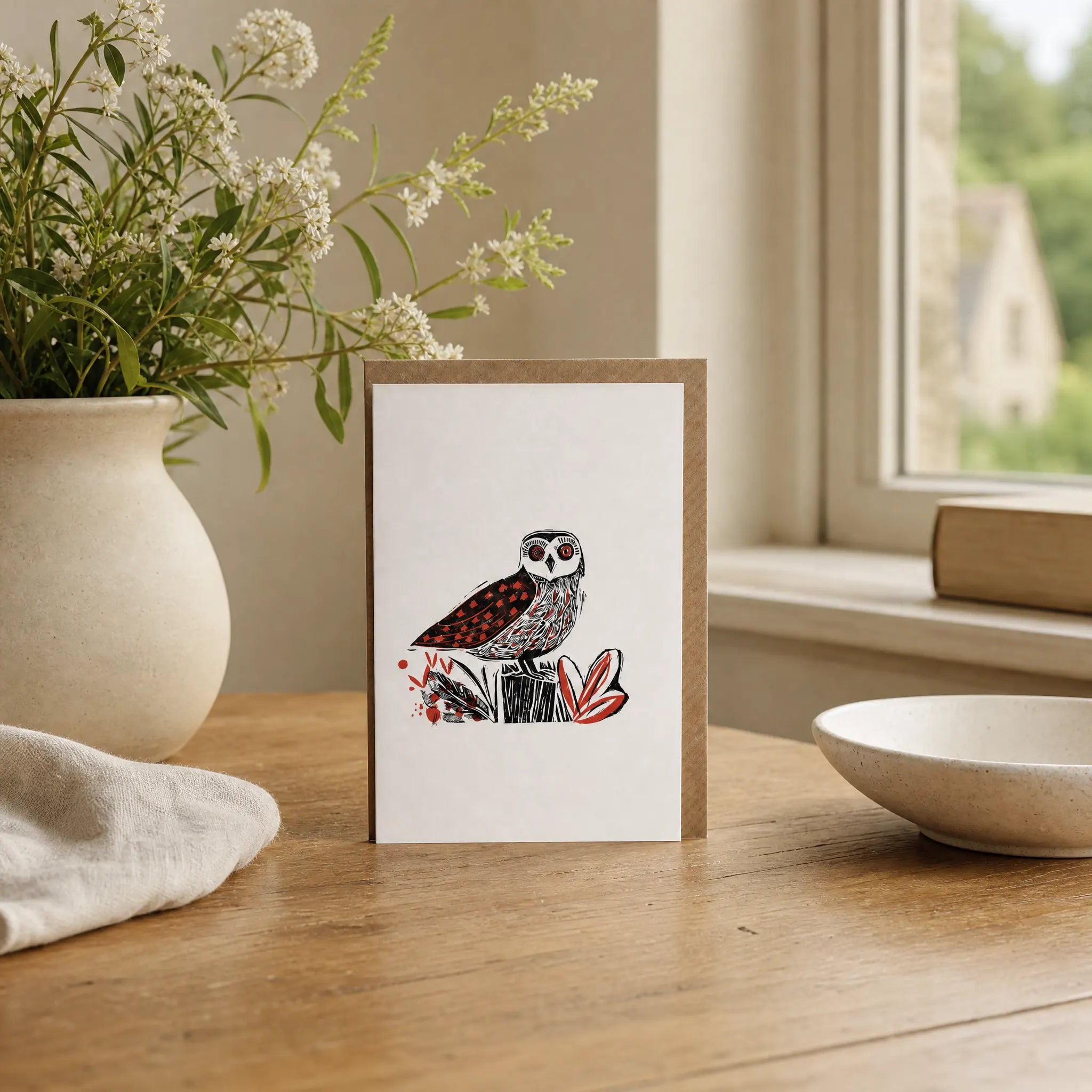 Sam Wilson Owl Greetings Card