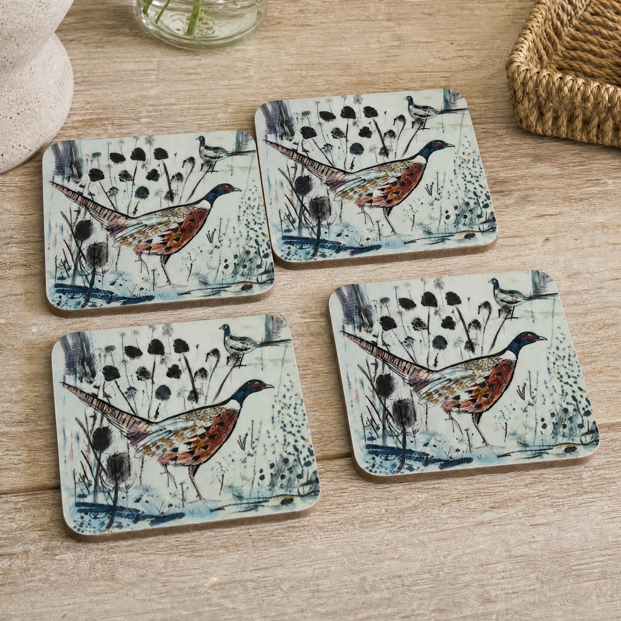 Sam Wilson Pheasant Coasters - Set of 4