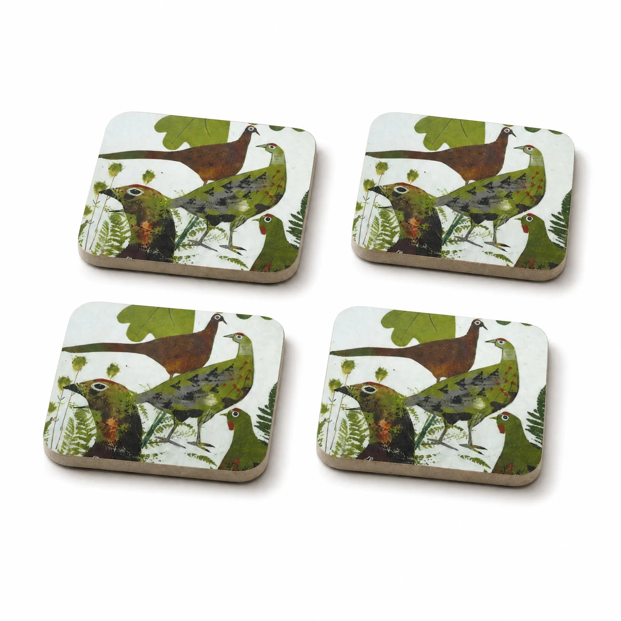 Sam Wilson Pheasant and Deer Coasters - Set of 4