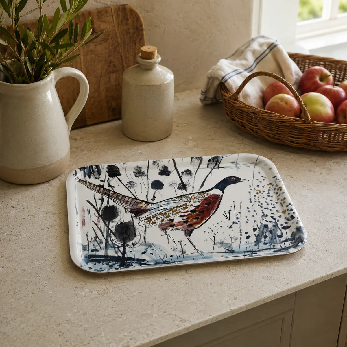 Pheasant and Fox Tray