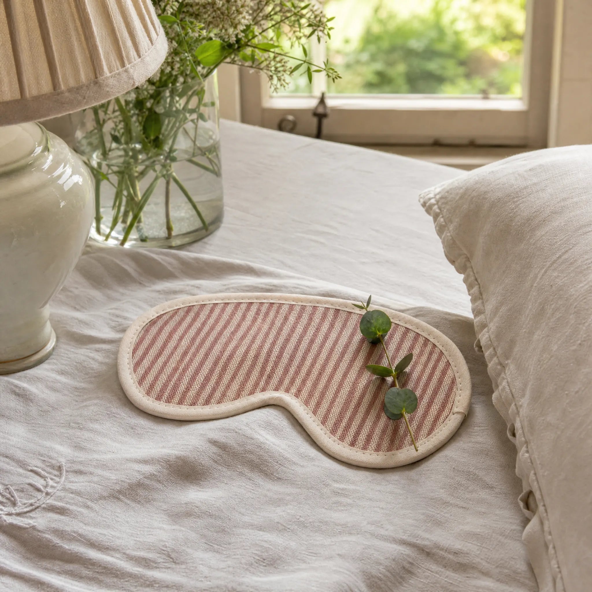 Sam Wilson Pink Stripe Eye Mask