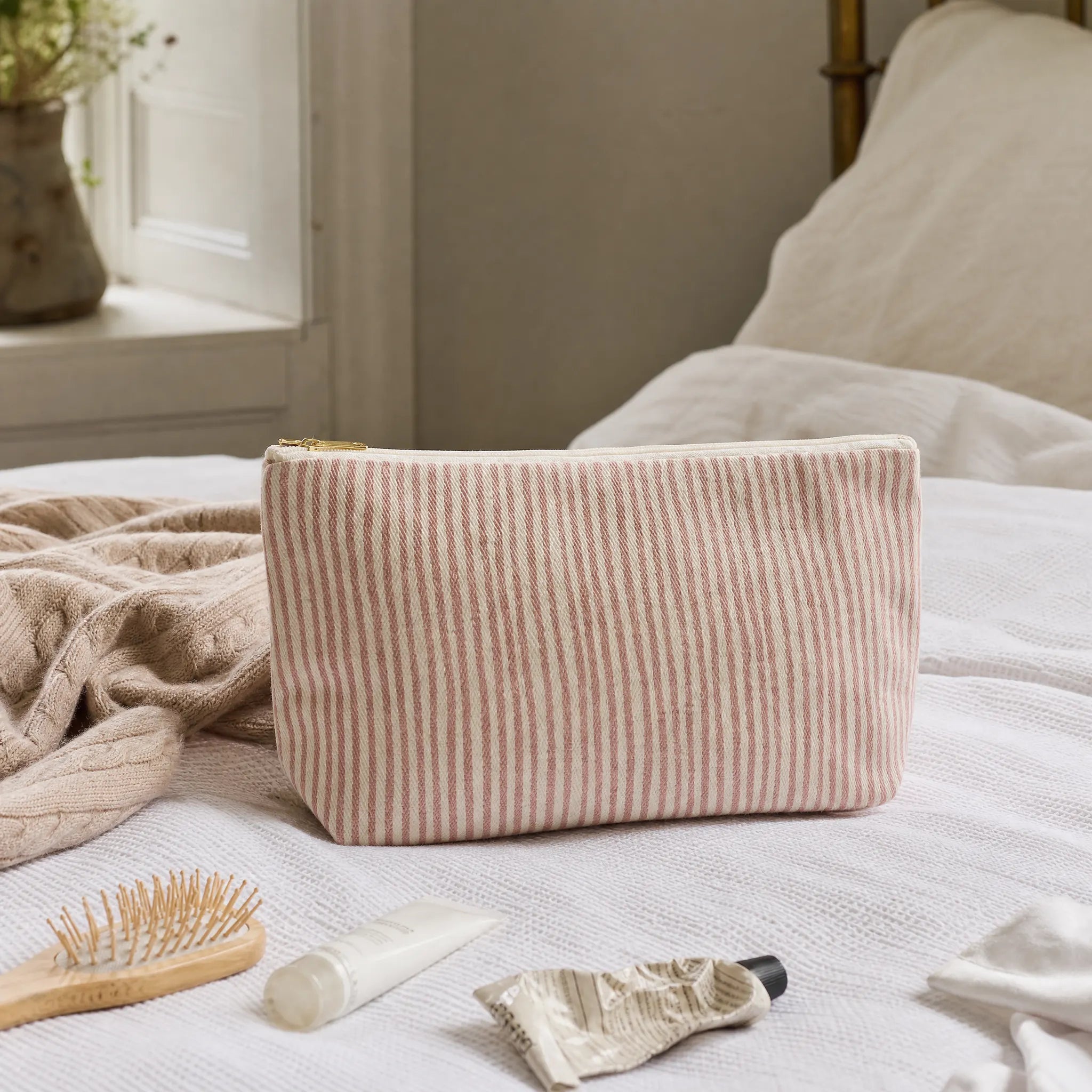 Sam Wilson Pink Stripe Washbag